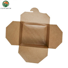 Caja de papel marrón reciclado de microondas desechable de microondas